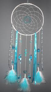 Attrape Reves Bleu Turquoise Dreamcatcher Plumes Perles Et Ficelle Decorations Murale Artisanat De Capteur De Reve Capteur De Reves Bricolage Attrape Reve
