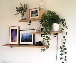 Etagere Tiptoe Accroche Murale Et Chene Massif 90x20cm Shelf Decor Living Room Wooden Wall Shelves Plant Decor Indoor
