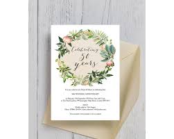 Golden wedding anniversary 50th anniversary flowers. Floral Wreath 50th Golden Wedding Anniversary Invitation From 0 90 Each