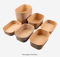22OZ Disposable Kraft Paper Bowls With Lids, Rectangle Food Containers Soup  Bowls Party Supplies Treat Bowls 50 Pack