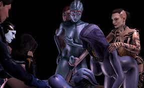 Massive group orgy with characters from Mass Effect