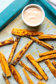 I imagine this sauce would go well with a lot of things but sweet potato fries coated in spices seemed like a good match for it so that's what i went with. Crispy Sweet Potato Fries Baked In The Oven Wholefully