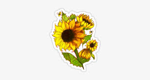 Stickers pack 20 pcs sunflower vinyl aesthetic colorful waterproof laptop skateboard bike bumper car guitar water bottle luggage brand: Sunflowers Obviously Gouache And Sharpie Also Yellow Aesthetic Stickers Png Image Transparent Png Free Download On Seekpng