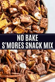 No Bake S Mores Snack Mix Recipe Snack Mix Snack Mix Recipes Snacks