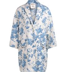 Most relevant best selling latest uploads. Semicouture Sigmund White Coat With Light Blue Floral Pattern In Multicolor Modesens