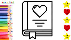 Como Dibujar Un Libro Corazon Dibujos Para Ninos How To Draw A Heart Book Drawings For Kids Youtube