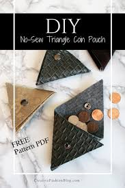 We have a variety of free leather templates and paid leather templates for purchase. Free Leather Diy Wallet Pattern No Sew Triangular Coin Pouch Creative Fashion Blog