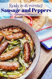 Sausage And Peppers A Classic Italian Recipe That S Perfect For A Family Dinner Or A Large Gathering Of Family An In 2020 Sausage And Peppers Recipes Peppers Recipes