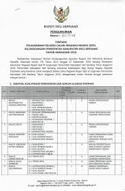 Jumlah formasi cpns terbanyak adalah jaksa sebanyak 1.000 orang. Lowongan Cpns Kabupaten Deli Serdang Tahun Anggaran 2019 111 Formasi Rekrutmen Lowongan Kerja Bulan Juni 2021