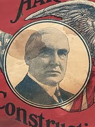 1920 HARDING COOLIDGE US PRESIDENT POLITICAL CAMPAIGN JUGATE WINDOW STICKER  RARE