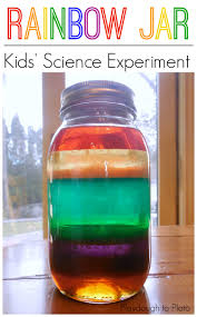 Rainbow Jar Playdough To Plato Science For Kids Preschool Science Science Experiments Kids