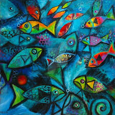 Under The Sea By Karincharlotte On Deviantart Sea Painting Tropical Fish Art Abstract Fish Painting