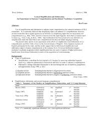 New anatomical features usually arise from modification of an existing structure.: Pdf Lexical Simplification And Elaboration An Experiment In Sentence Comprehension And Incidental Vocabulary Acquisition