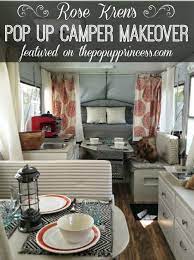 Kathleen's pop up camper was one of those makeovers that popped up on pinterest after i'd already started my own camper, but i was so wowwed that i pinned it immediately. Rose S Pop Up Camper Makeover The Pop Up Princess
