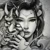 An elegant geisha head tattoo idea would be to show the geisha beautifully hiding behind a sense (japanese foldable hand fan). 3