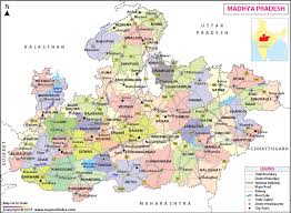 Madhya Pradesh Map State Districts Information And Facts