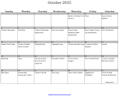 October Monthly Meal Plan With Easy Recipes Printable Calendar Mom Saves Money Monthly Meal Planning Money Saving Mom Monthly Menu