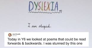 On a sunday afternoon, the wind is right, the leaves dance with the wind. 10 Year Old Stuns Teacher With A Poem About Dyslexia That Can Be Read Forwards And Backwards Bored Panda