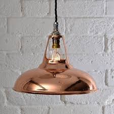 Large, industrial pendant light by macbeth features a copper and aluminium dome shade with blue glass filter shade for daylight color correction, hangs on a chain with matching canop. Coolicon Industrial Copper Pendant Light By Artifact Lighting Copper Lighting Copper Pendant Lights Industrial Pendant Lamps