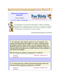 You've filled a glass with water and ice cubes. Element Compound Or Mixture