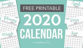We have different types of templates for printable calendar 2020. 130 Best Free Printable Calendars For 2020 Sarah Titus From Homeless To 8 Figures