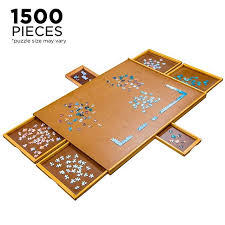 Bits And Pieces Puzzle Board With Drawers Amazon Com Jumbl Puzzle Board 27 X 35 Wooden Jigsaw Puzzle Table W Smooth Plateau Work Surface 6 St In 2020 Jigsaw Puzzle Table Puzzle Table Jigsaw Puzzle Crafts