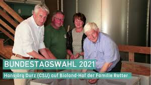 Bundestagswahl 2021: Hansjörg Durz auf Bioland-Hof der Familie Rotter in  Gablingen