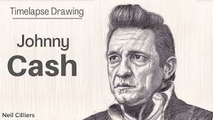 Johnny Cash Time Lapse Drawing