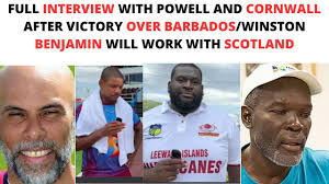 Cornwall and Powell had this to say after defeating Barbados.... /Winston  Benjamin improving his C v