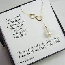 Mother Of The Groom Card With Infinity Lariat By Adrianasparksacc 35 00 Gifts For Wedding Party Mom Wedding Gift Wedding Gifts For Parents