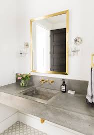 Also set sale alerts and shop exclusive offers only on shopstyle. Decorative Concrete Blocks For Sale With Transitional Powder Room Also Concrete Gold Bathroom Fixtures Gold Frame Mirror Hand Towels Tile Pattern Vase Wall Sconces Finefurnished Com