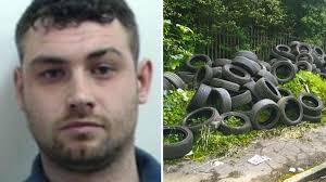 Glasgow man who dumped 51 tonnes of tyres that caused flight delays jailed  for 11 months