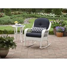 Better Homes Gardens Azalea Ridge Outdoor Rocking Chair Green Walmart Com Outdoor Rocking Chairs Outdoor Wicker Rocking Chairs White Wicker Furniture