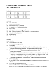 Spm english paper 1 marking scheme. Spm Trial 2019 Johor Mersing Mark Scheme P2 Cognitive Science Psychology