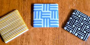 Glass Fusing: Strips & Stripes Coasters