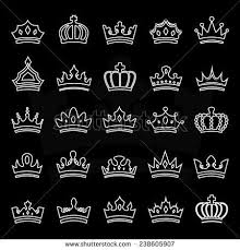 Black Background King Crown Logo Black And White Crown Icons Set Isolated On Black Background Vector Illustration Graphic Design Editable For Your Design Crown Silhouette King Queen Tattoo Queen Tattoo