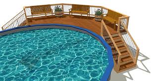Do you know how make decks for above ground pools? Quarter Round Pool Deck Plans Decksgo Plans