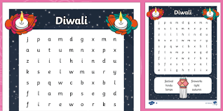 They are fun to play, but also educational, in fact, many teachers make use of them. Diwali Word Search