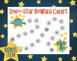 Potty Training Reward Chart With 189 Star Stickers For Toddler Boys Or Girls Dinosaur Theme Large 11 X 17 Size