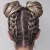 To recreate jess' hairstyle, use a texturizing gel on hair and pull it back into a mini bun; 1