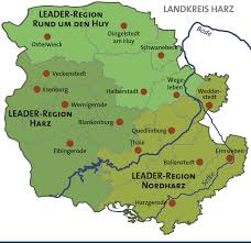 Eine landkarte harz haben wir hier für sie auf die seite. Leader Map Leader Im Landkreis Harz