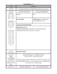 Marian Marshall Marianmarshallp Common Core Lesson Plans Math Lesson Plans Template Weekly Lesson Plan Template