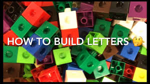 Red, yellow, green and blue. How To Build Letters With Unifix Cubes Or Legos Super Easy For Kids By Step Mr Schuette Youtube