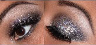 how to apply glittery eye makeup for