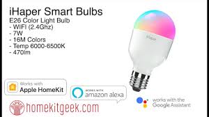 Ihaper Smart Color Light Bulbs With Apple Homekit Youtube