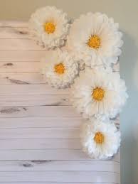 And your paper daisy vase lovely looks like this! Giant Paper Flower Daisy Backdrop For Rustic Wedding Decor Etsy In 2020 Paper Flowers Flower Backdrop Wedding Daisy Party