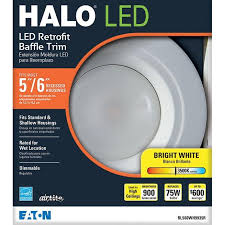 Halo Recessed Lighting Rl560wh9935r 5 6 3500k White Led Retrofit Baffle Trim Module Walmart Com Walmart Com