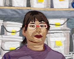 For my portrait textile series, Circle of Friends, I visited my mentor and  professor at the Yale School of Art, Anoka Farouqee (@anokafaruqee ), at  her new home in Woodbridge, CT, she