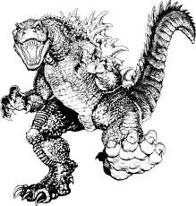 This below coloring image meassure is about 600 pixel x 464 pixel with approximate file size for. Drawing 3 From Godzilla Coloring Page