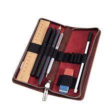 Exclusive Foldable Pencil Case / Leather Etui Buffalo - Etsy UK